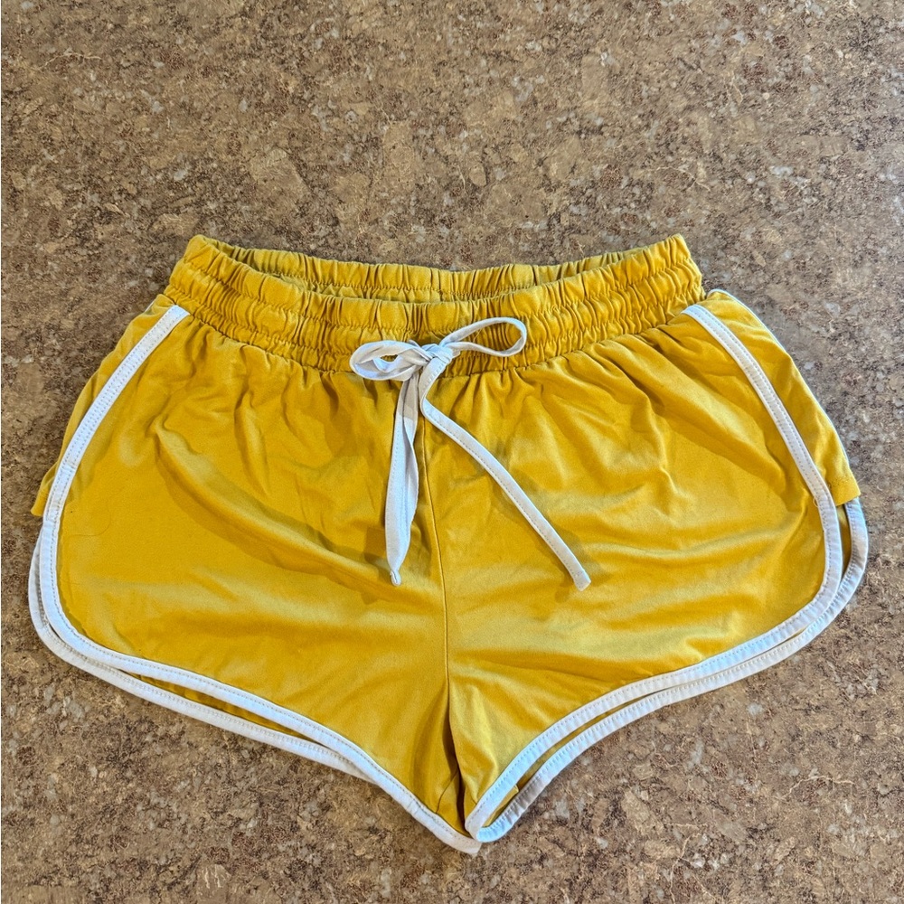 Yellow Women's Athletic Shorts